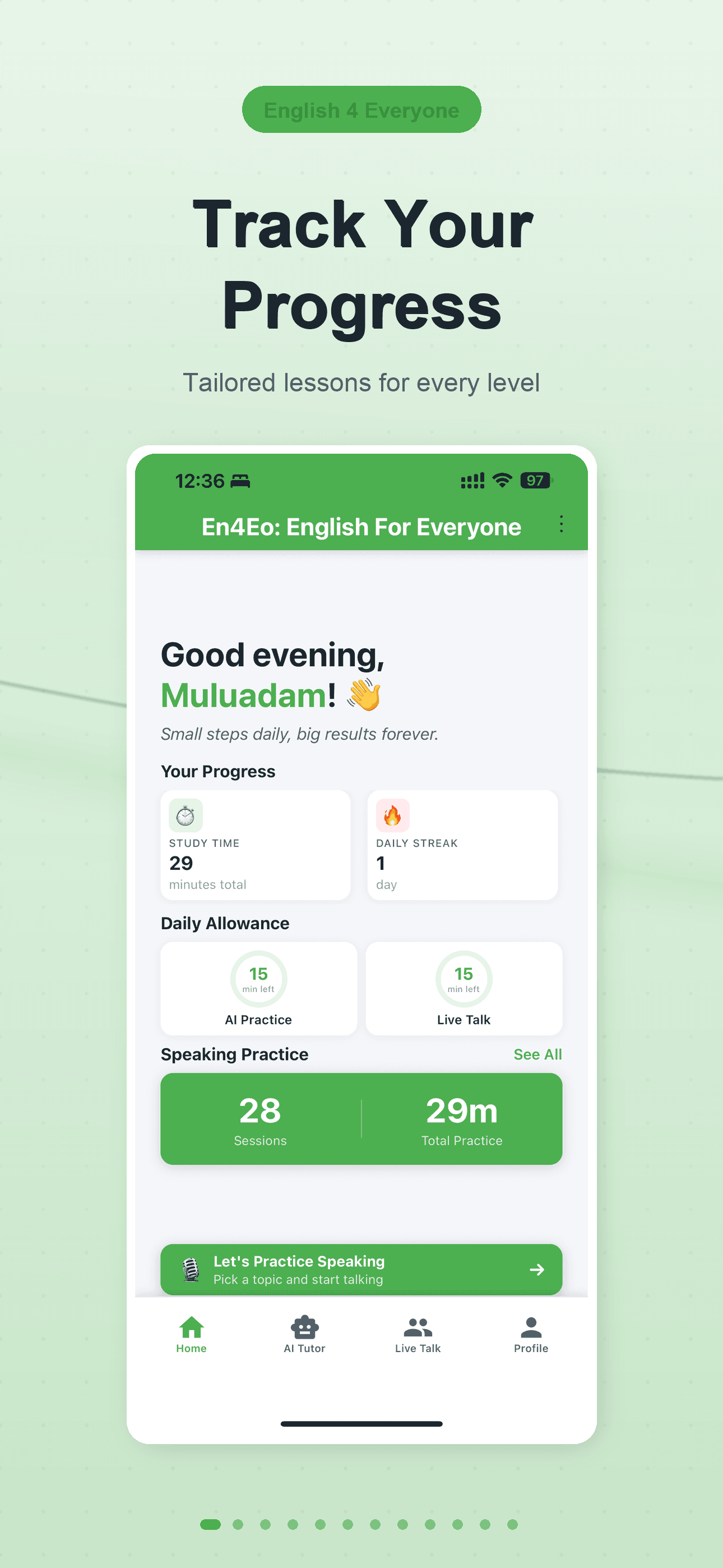 Track your progress